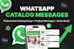 create whatsapp chatbot, product catalog setup and automated replies