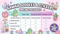 draw cute kawaii doodles stickers illustrations