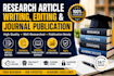 write, edit, proofread and publish academic research articles in indexed journal