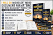 microsoft word document formatting ms word manuscript formatting book indexing