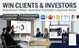 create boardroom presentation slides, business proposals, keynote decks