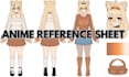 draw furry reference sheet, anime ref sheet, vrchat character reference sheet