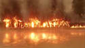 create cinematic fire and smoke vfx simulation, blood effect and gunshot muzzle