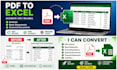 convert PDF invoices and bank statements into excel