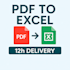 convert PDF to clean, accurate and editable excel spreadsheets
