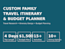 plan your trip itinerary budget and travel research