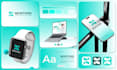design modern tech startup and saas software logo and branding kit