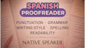proofread and edit your spanish text
