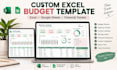 design custom excel budget template spreadsheet annual finance google sheet
