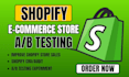shopify cro, conversion rate optimization, ab testing and checkout optimization