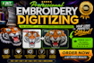professional embroidery designs and digitize logo