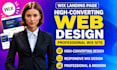 wix landing page design, high converting web design, responsive wix