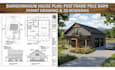 barndominium house plan post frame pole barn city permit drawing 3d rendering