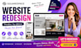 redesign squarespace website, responsive landing page redesign, business website