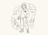 draw vector line art illustration