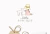 create hand drawn cute girls and sheep logo