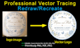 do manual vector tracing, convert logo, image, sketch to vector