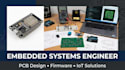 do arduino programming, esp32 coding,   iot, pcb and embedded systems projects