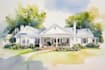 do digital watercolor home building portrait illustrations