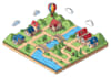 design vector or isometric map illustration