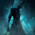 create dark art illustration, horor and skull artwork