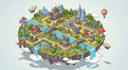draw a unique vector or isometric map