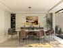 design living and dining room with realistic 3d renders