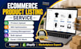 do ecommerce product listing, SEO optimization and catalog management