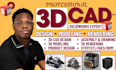 do 3d cad design, industrial product 3d design and 3d cad modeling in solidworks