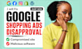 fix google ads disapproved for compromised site, malicious software