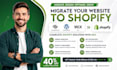 migrate squarespace wordpress wix shopify website with shopify design and SEO