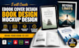 create e book cover design book design mock up design