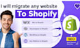migrate wix website shopify squarespace wordpress migration to shopify store
