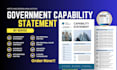 write, design government capability statement, bid proposal, government contract