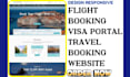 design flight booking, visa application, travel booking website