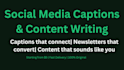 write engaging social media captions, emails and admin content for your business