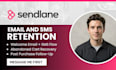 setup sendlane email sms automation for ecommerce retention