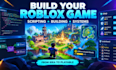 create a roblox game with scripting, building and systems