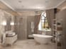 create luxury bathroom interior design with realistic 3d render