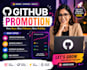 genuinely do github promotion, github repository for more stars and followers