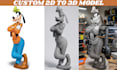 convert 2d image to 3d model, 3d character, product model and stl file