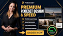 design premium pixieset website portfolio layout speed optimization fast loading