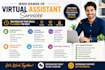 be creative virtual assistant, personal executive VA, social media admin, canva