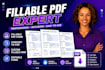 create fillable PDF form, convert to pdf, custom fillable form, editable form