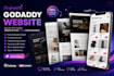 design godaddy redesign squarespace website, integrate tiktok shop printify