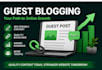 build white hat backlinks through genuine guest posting