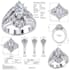 do rhinestone jewelry cad model, ring stone setting and manufacturing file