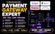 setup stripe API paypal, klarna, bancontact  crypto payment gateway automation