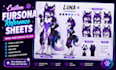 draw custom furry reference sheet and fursona ref