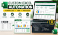 design custom excel spreadsheet googlesheet template with formulas macros, vba